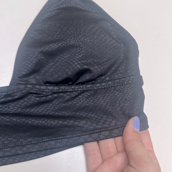 ❤️ MERONA Snakeskin Black Halter Bikini Top medium - Picture 3 of 5